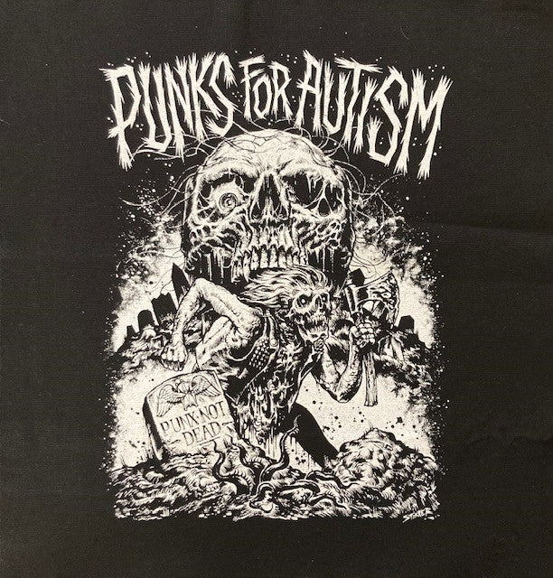 Punk for Autism - Back Patch - Grave Robber