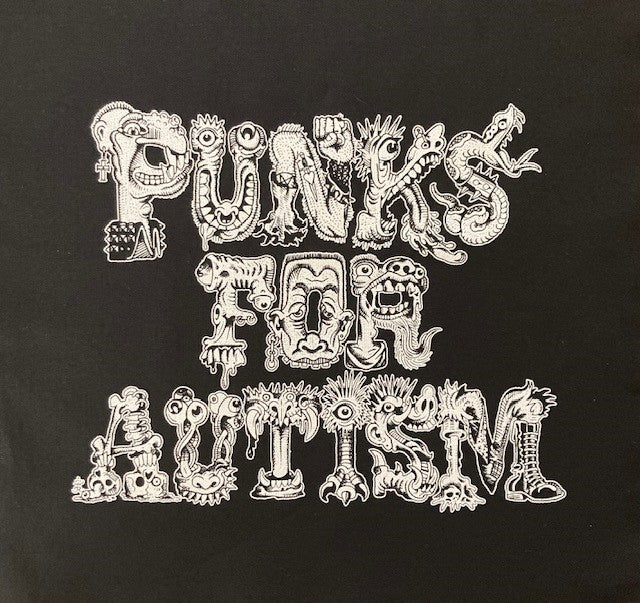 Punks for Autism - Back Patch - Punk Lettering
