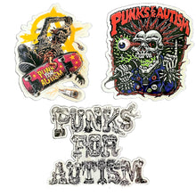 Load image into Gallery viewer, Punks for Autism - Set of 3 Stickers
