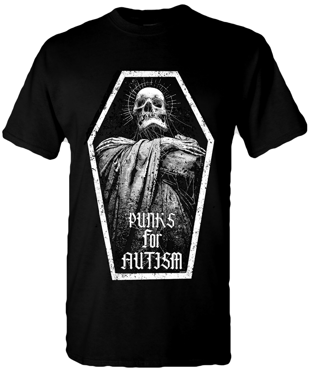 Punks for Autism - Coffin Skeleton - Short Sleeve