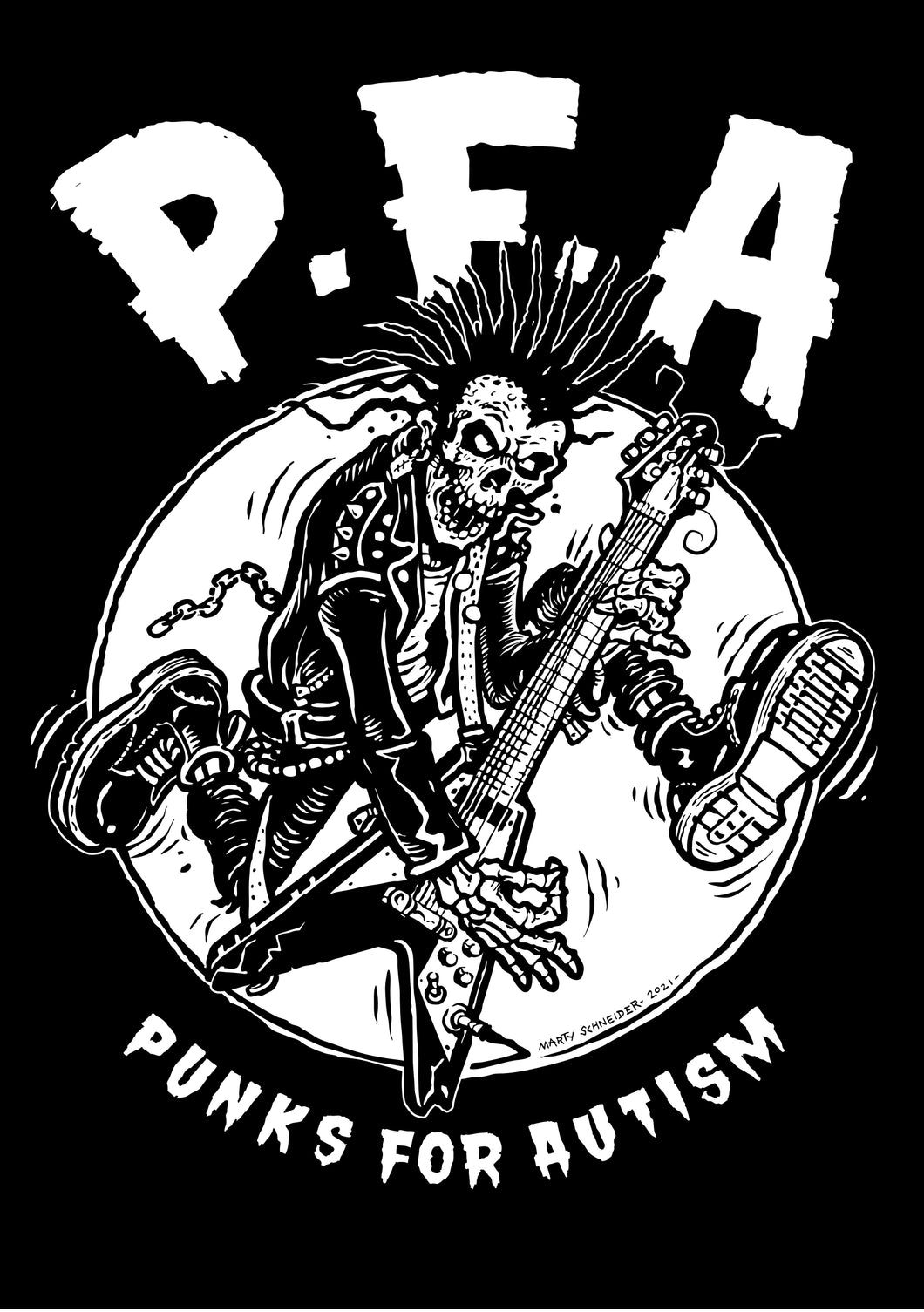 Punks for Autism - Monster Musician - Poster